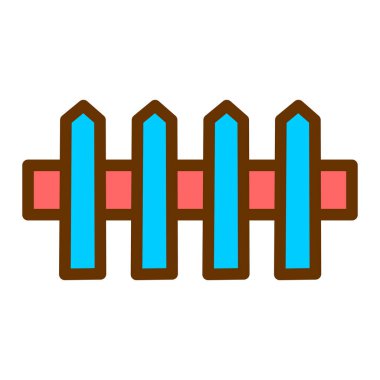 çit simgesi vektör illüstrasyonu