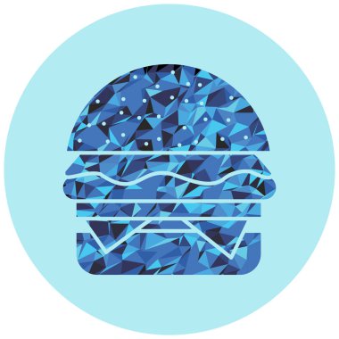 Hamburger Web ikonu vektör illüstrasyonu 