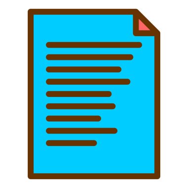 Belge. Web simgesi basit illüstrasyon