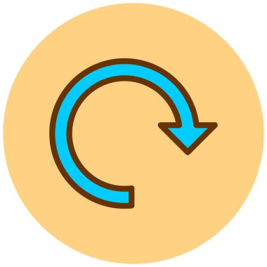 Yenile. Web simgesi basit illüstrasyon