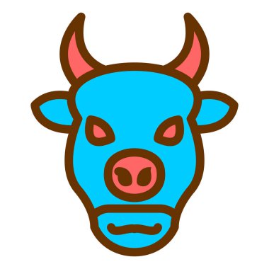 İnek. Web simgesi basit illüstrasyon