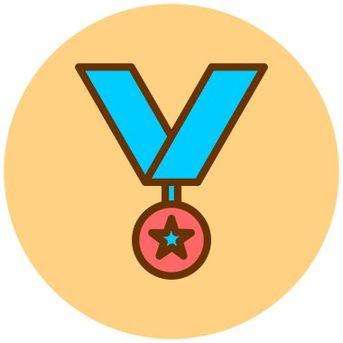 Madalya. Web simgesi basit illüstrasyon