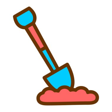 Kürek. Web simgesi basit illüstrasyon