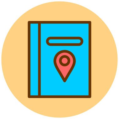 Harita, navigasyon, konum, yer imi, eğitim, seo, optimizasyon. Basit resimleme