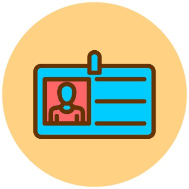 Kimlik kartı. Basit resimleme