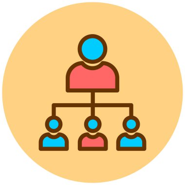 hiyerarşi. Web simgesi basit illüstrasyon