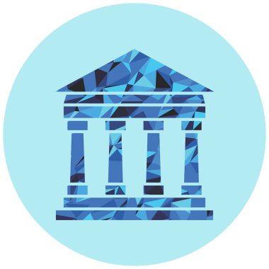 Banka kutsal kişilerin resmi içinde düz stil oluşturma