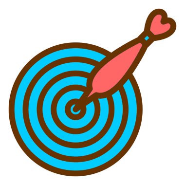 Hedef. Web simgesi basit illüstrasyon