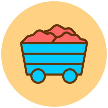 El arabası. Web simgesi basit illüstrasyon