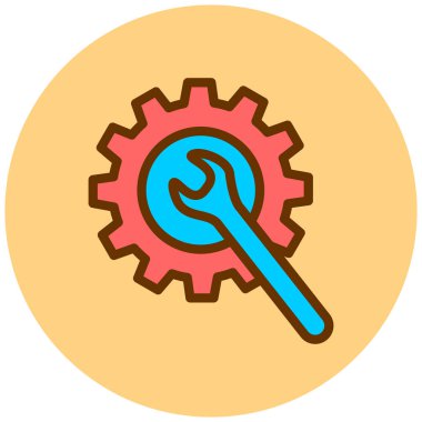 Ayarlar. Web simgesi basit illüstrasyon