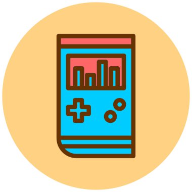 Oyun kapsülü. Web simgesi basit tasarım