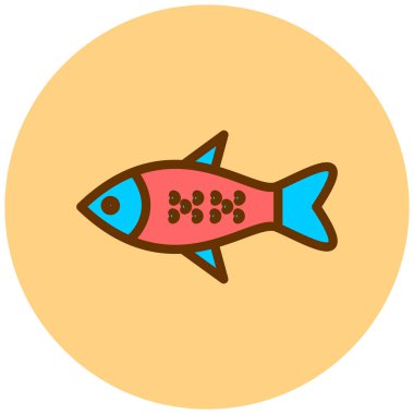 Balık. Web simgesi basit illüstrasyon