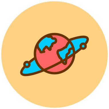 Gezegen. Web simgesi vektör illüstrasyonu