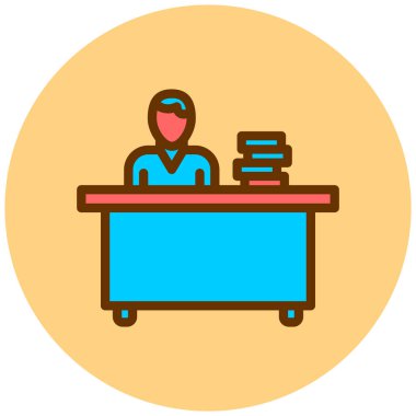 ofis çalışanı. vektör çizim