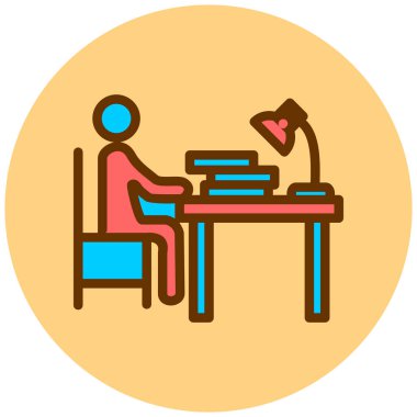 Öğrenci. Web simgesi vektör illüstrasyonu