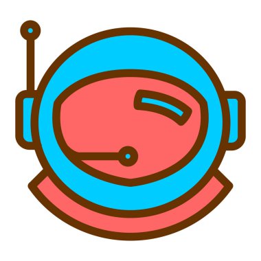 Astronot simgesinin vektör illüstrasyonu