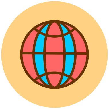 küresel ağ. Basit resimleme