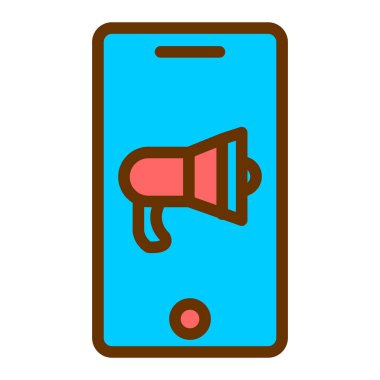 Cep telefonu. Web simgesi basit illüstrasyon