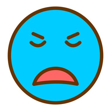Üzgün surat. Basit resimleme
