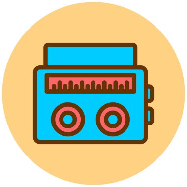 radyo web simgesi vektör illüstrasyonu 