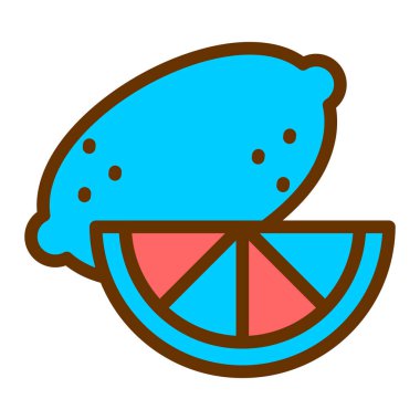 lemon. Web simgesi basit illüstrasyon