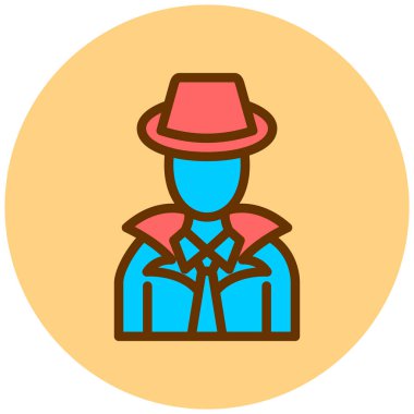 Şapka takan bir adamın vektör çizimi