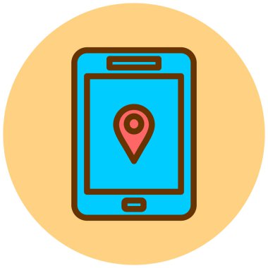 Cep telefonu. Web simgesi basit illüstrasyon