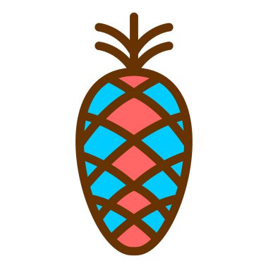 Ananas. Web simgesi basit illüstrasyon