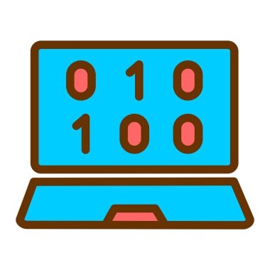 Dizüstü bilgisayar simgesi vektör çizimi