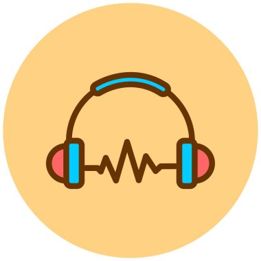 Kulaklık. Web simgesi basit tasarım