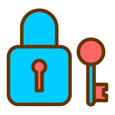 ikon vektör illüstrasyonunu kilitle