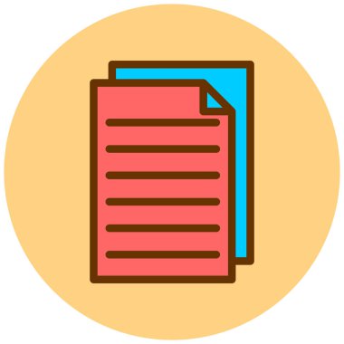 Belge. Web simgesi basit illüstrasyon