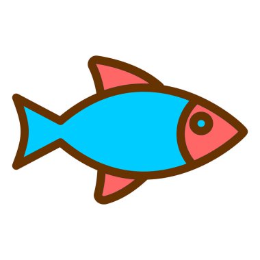 Balık. Web simgesi basit illüstrasyon