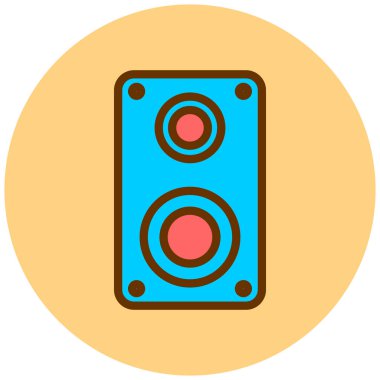 Konuşmacı. Web simgesi basit illüstrasyon