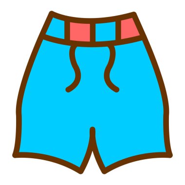 Şort. Web simgesi basit illüstrasyon