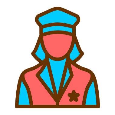 Hemşire hanım. Web simgesi basit illüstrasyon