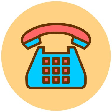 - Telefon. Web simgesi basit illüstrasyon