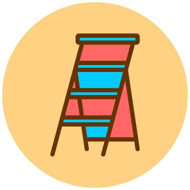 Merdiven. Web simgesi basit illüstrasyon