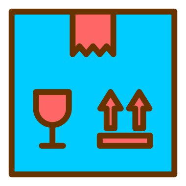 Kutu. Web simgesi basit illüstrasyon