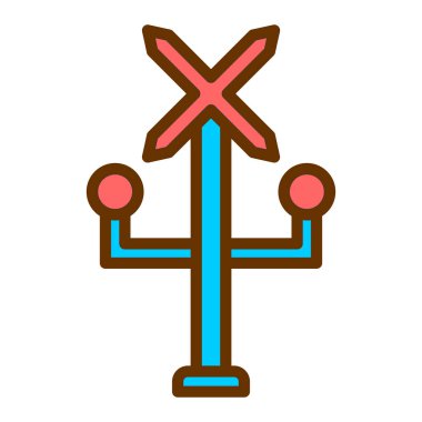 Tek izole edilmiş simgenin vektör illüstrasyonu 