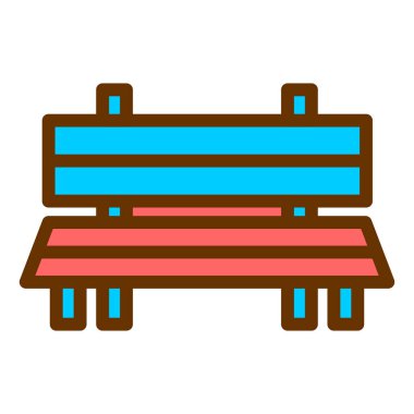 Yedek kulübesi Web simgesi basit illüstrasyon