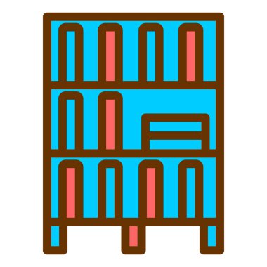 Kitaplık. Web simgesi basit tasarım