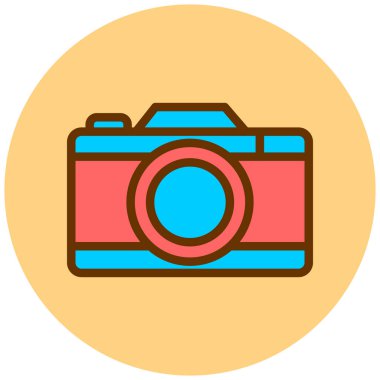 Kamera. Web simgesi basit illüstrasyon