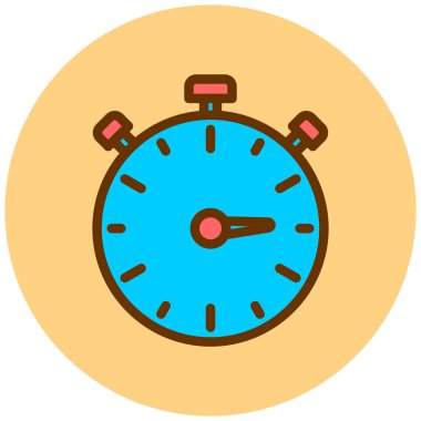 Kronometre Web simgesi basit illüstrasyon