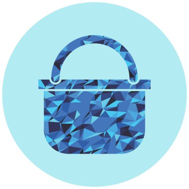 El çantası. Web simgesi basit illüstrasyon