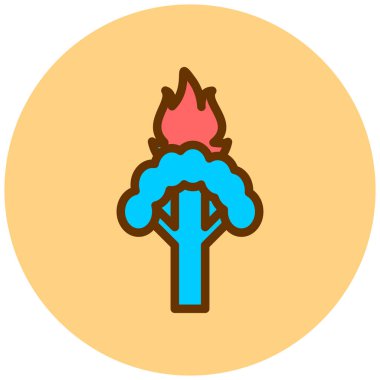 Ağaç simgesinin vektör illüstrasyonu