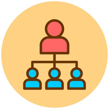 hiyerarşi. Web simgesi basit illüstrasyon