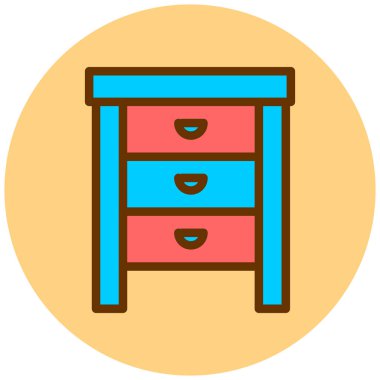 Mobilya. Web simgesi basit illüstrasyon