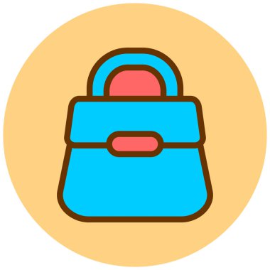 Çanta. Web simgesi basit illüstrasyon