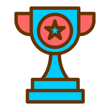 Kupa. Web simgesi basit illüstrasyon